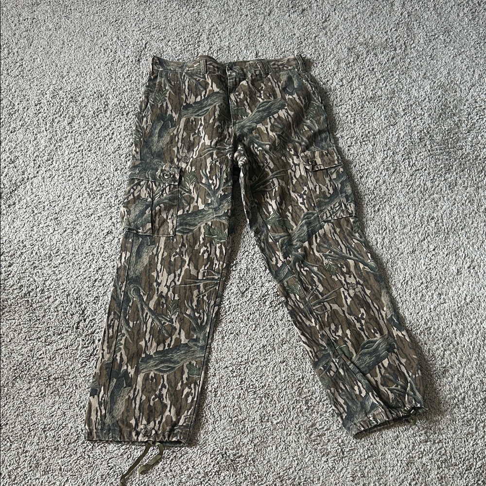 Vintage Camo Cargo Pants Size Large | Y2K Streetwear Utility Outdoor Workwear